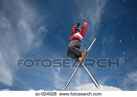 Stock Photo - Acrobatic Skier. Fotosearch