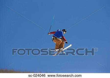 Stock Photograph - Acrobatic Skier. Fotosearch