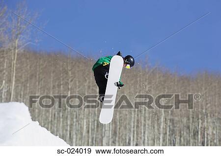 Snowboarder Getting Vert View Large Photo Image Stock Photo - Snowboarder Getting Vert. Fotosearch