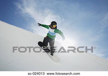 Snowboarder Riding a Half Pipe View Large Photo Image Stock Image - Snowboarder Riding a Half Pipe. Fotosearch