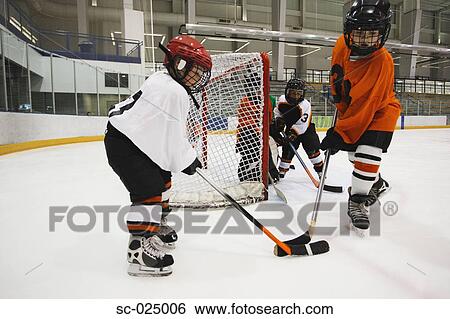 Stock Photograph - Young Hockey Players. Fotosearch