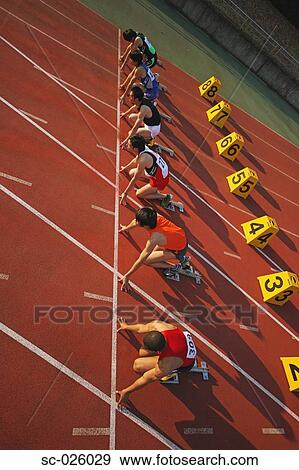 Runners at Starting Line View Large Photo Image Stock Photo - Runners at Starting Line. Fotosearch
