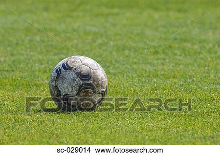 Picture - Dirty Soccer Ball. Fotosearch