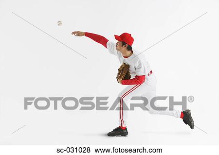 Pitcher Throwing Baseball View Large Photo Image Stock Photo - Pitcher Throwing Baseball. Fotosearch