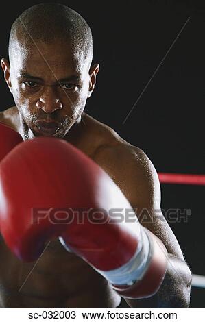 African boxer in fighting stance View Large Photo Image Stock Image - African boxer in fighting stance. Fotosearch
