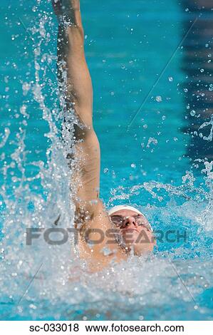 Australian athlete doing backstroke with back stroke View Large Photo Image Stock Photo - Australian athlete doing backstroke with back stroke. Fotosearch