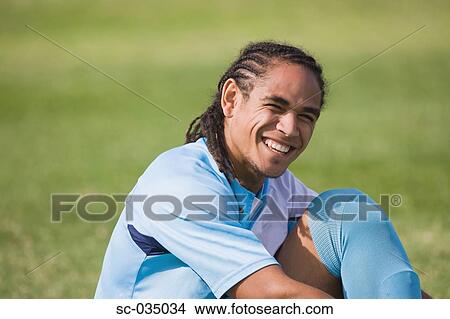 Picture - Portrait of soccer player. Fotosearch