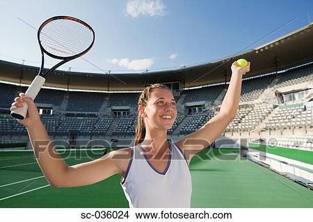 Tennis player celebrating victory View Large Photo Image Picture - Tennis player celebrating victory. Fotosearch