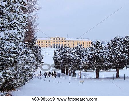-Shonbrunn Palace in Winter- Wien(Austria). View Large Photo Image Stock Photo - -Shonbrunn Palace in Winter- Wien(Austria).. Fotosearch