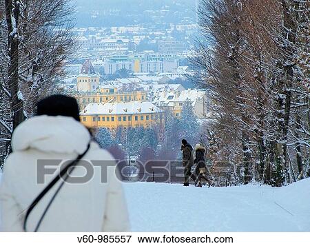 -Walking in Shonbrunn Park in Winter- Wien(Austria). View Large Photo Image Stock Photo - -Walking in Shonbrunn Park in Winter- Wien(Austria).. Fotosearch