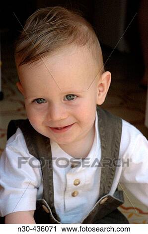 Stock Image - 1 Year Old Boy Smiling. Fotosearch