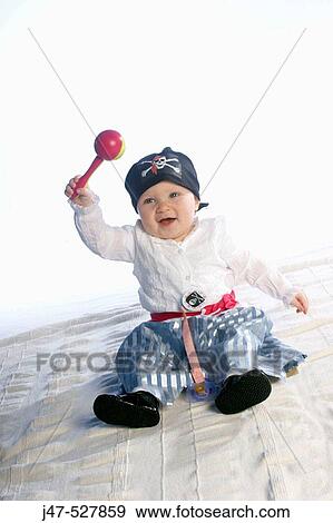 1 year old girl dressed up in a pirates costume View Large Photo Image Stock Photo - 1 year old girl dressed up in a pirates costume. Fotosearch
