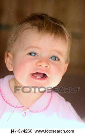 10 month old baby girl smiling View Large Photo Image Stock Image - 10 month old baby girl smiling. Fotosearch