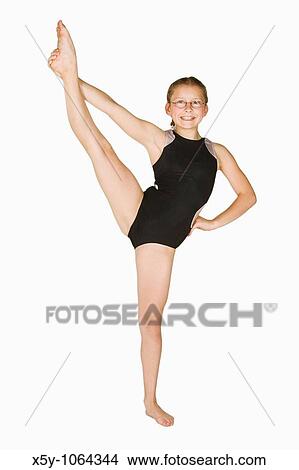 10 year old caucasian girl in gymnastics poses View Large Photo Image Picture - 10 year old caucasian girl in gymnastics poses. Fotosearch