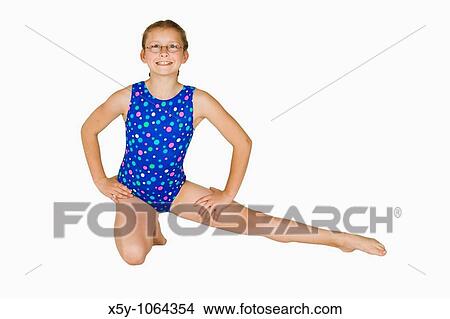 10 year old caucasian girl in gymnastics poses View Large Photo Image Picture - 10 year old caucasian girl in gymnastics poses. Fotosearch