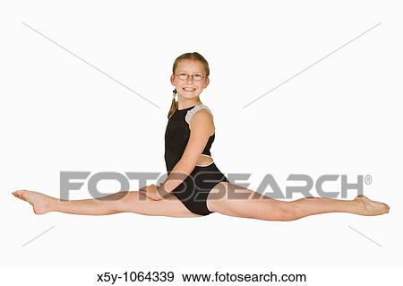 10 year old caucasian girl in gymnastics poses View Large Photo Image Stock Photo - 10 year old caucasian girl in gymnastics poses. Fotosearch