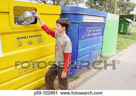 11 year old boy recycling View Large Photo Image Stock Image - 11 year old boy recycling. Fotosearch