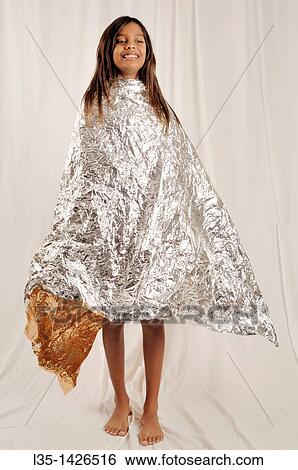 Stock Photograph - 11 year old Indian girl in the studio. Fotosearch