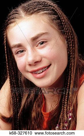 Stock Image - 12 years old girl. Fotosearch