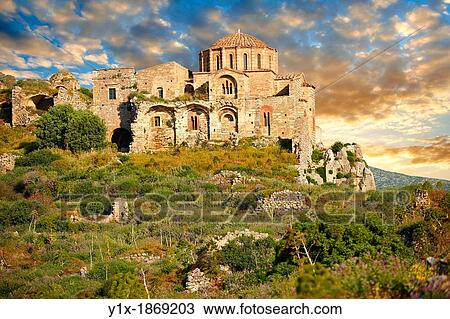 12th century Byzantine Orthodox Church of Hagia Sophia in the upper town ruins of Monemvasia, Peloponnese, Greece View Large Photo Image Stock Image - 12th century Byzantine Orthodox Church of Hagia Sophia in the upper town ruins of Monemvasia, Peloponnese, Greece. Fotosearch