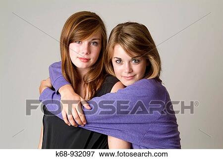 13 and 18 year old girls in studio portrait View Large Photo Image Stock Photo - 13 and 18 year old girls in studio portrait. Fotosearch