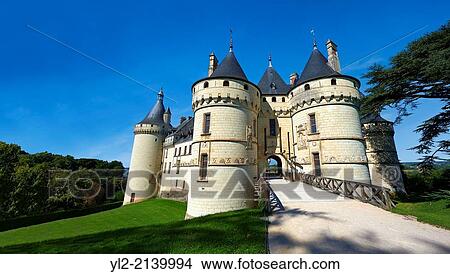 Picture - 15th century castle Ch? teau de Chaumont, rebuilt by Charles I d'Amboise, acquired by Catherine de Medici in 1560. Chaumont-sur-Loire, Loir-et-Cher, France.. Fotosearch