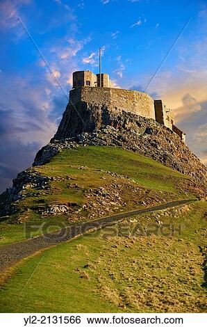 16th Century castle of Holy Island, Lindisfarne, Northumberland, England. View Large Photo Image Stock Photograph - 16th Century castle of Holy Island, Lindisfarne, Northumberland, England.. Fotosearch