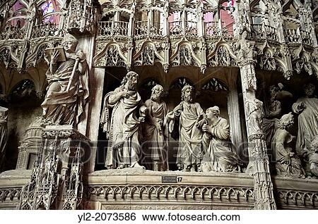 16th century flamboyant gothic Choir screen and ambulatory of the Cathedral of Chartres, France. A UNESCO World Heritage Site. View Large Photo Image Stock Photograph - 16th century flamboyant gothic Choir screen and ambulatory of the Cathedral of Chartres, France. A UNESCO World Heritage Site.. Fotosearch