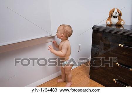Stock Image - 18 month old boy. Fotosearch