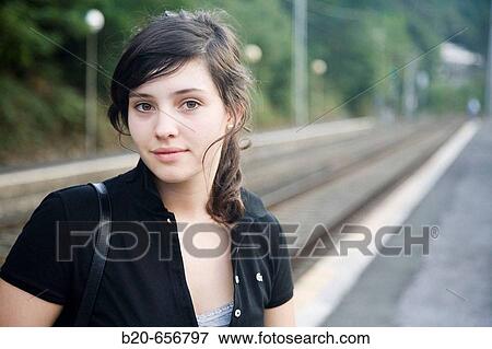 18 year old girl at train station. Legazpi, Guipuzcoa, Basque Country, Spain View Large Photo Image Stock Photo - 18 year old girl at train station. Legazpi, Guipuzcoa, Basque Country, Spain. Fotosearch
