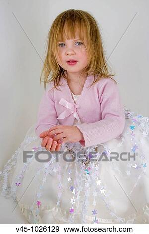 2 years old girl dressed as a star princess. View Large Photo Image Stock Photo - 2 years old girl dressed as a star princess.. Fotosearch