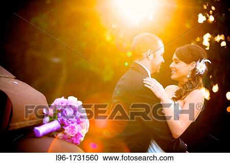 Stock Image - 20-25, caucasion, bride, groom, wedding. Fotosearch