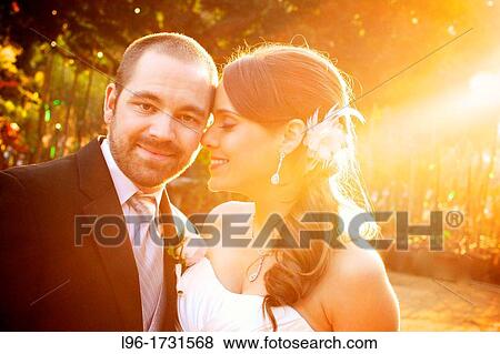 Stock Photo - 20-25, caucasion, bride & groom, wedding. Fotosearch