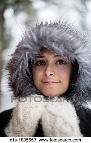 20-something, olive skinned, long hair girl outside in winter View Large Photo Image Stock Image - 20-something, olive skinned, long hair girl outside in winter. Fotosearch