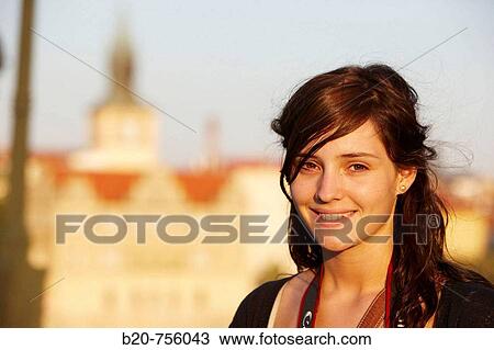 20 year old woman at Charles Bridge, Prague, Czech Republic View Large Photo Image Stock Image - 20 year old woman at Charles Bridge, Prague, Czech Republic. Fotosearch