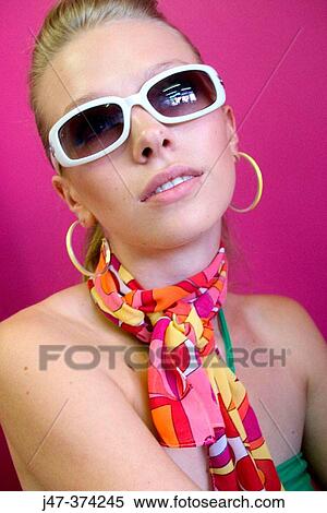 21 year old girl, bright scarf and big hoop earings View Large Photo Image Stock Photography - 21 year old girl, bright scarf and big hoop earings. Fotosearch