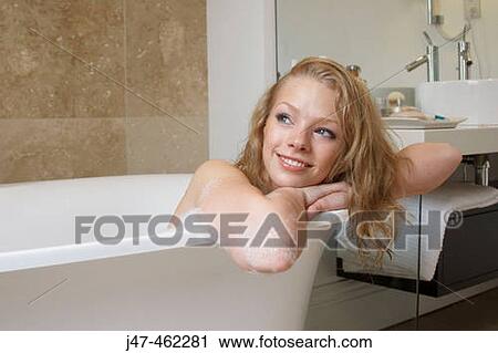 21 year old girl in the bath, leaning on the side, smiling View Large Photo Image Stock Image - 21 year old girl in the bath, leaning on the side, smiling. Fotosearch