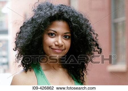 Stock Image - 24 years old woman in Tribeca, New York City. USA. Fotosearch