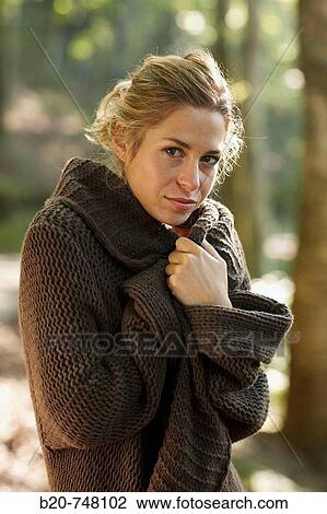 Stock Image - 25 year old woman. Belate, Baztan, Navarra. Fotosearch