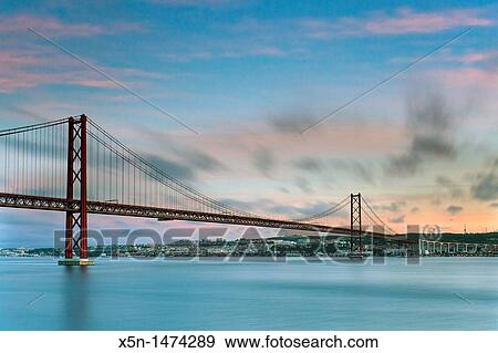 25th of April Bridge, Lisbon, Portugal, Europe View Large Photo Image Stock Photo - 25th of April Bridge, Lisbon, Portugal, Europe. Fotosearch