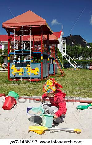 3 year old girl in a sandbox View Large Photo Image Stock Image - 3 year old girl in a sandbox. Fotosearch