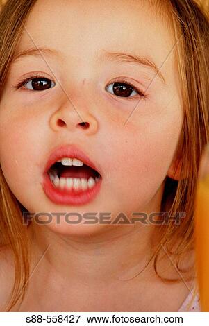 Stock Photo - 3 years old half Japanese half English girl.. Fotosearch