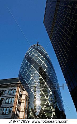 Stock Photo - 30 St Mary Axe The Gherkin, London, England, UK. Fotosearch