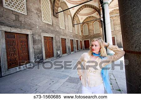30 year old woman in the Blue Mosque, Istanbul. Turkey View Large Photo Image Stock Photography - 30 year old woman in the Blue Mosque, Istanbul. Turkey. Fotosearch
