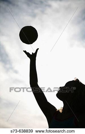 30 year old woman with ball. View Large Photo Image Stock Photo - 30 year old woman with ball.. Fotosearch