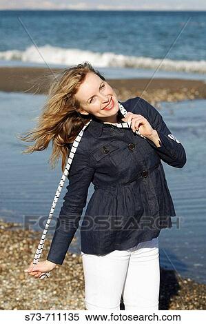 30 Years Old Woman At The Beach Stock Photography S73 711135