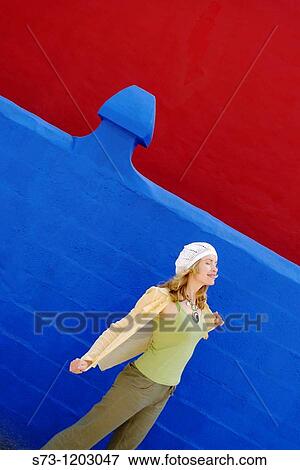 Stock Photo - 30 years old woman in Caos de Meca, CBdiz, Andaluc? a, Spain. Fotosearch