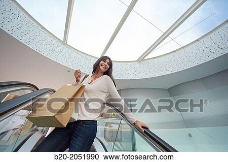35 year old woman on escalators. Shopping at the Bretxa Market. Donostia. San Sebastian. Gipuzkoa. Basque Country. Spain. View Large Photo Image Stock Image - 35 year old woman on escalators. Shopping at the Bretxa Market. Donostia. San Sebastian. Gipuzkoa. Basque Country. Spain.. Fotosearch