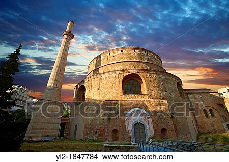 4th century Roman rotunda Church of Agios Georgios or the Rotunda of St George built in 311 as the mauselum of Galerius but never used View Large Photo Image Picture - 4th century Roman rotunda Church of Agios Georgios or the Rotunda of St George built in 311 as the mauselum of Galerius but never used. Fotosearch