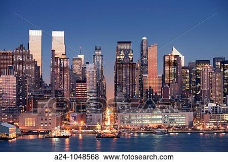 57th Street, Midtown Manhattan skyline across Hudson River from New Jersey, New York City, USA View Large Photo Image Stock Photo - 57th Street, Midtown Manhattan skyline across Hudson River from New Jersey, New York City, USA. Fotosearch
